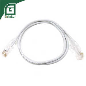 GETEKnet Ultra ince CAT6 yama kablosu 0.5m 1m 2m 3m ağ UTP FTP RJ45 kablo düz beyaz ultra-temel iletişim kabloları - Product Image 5
