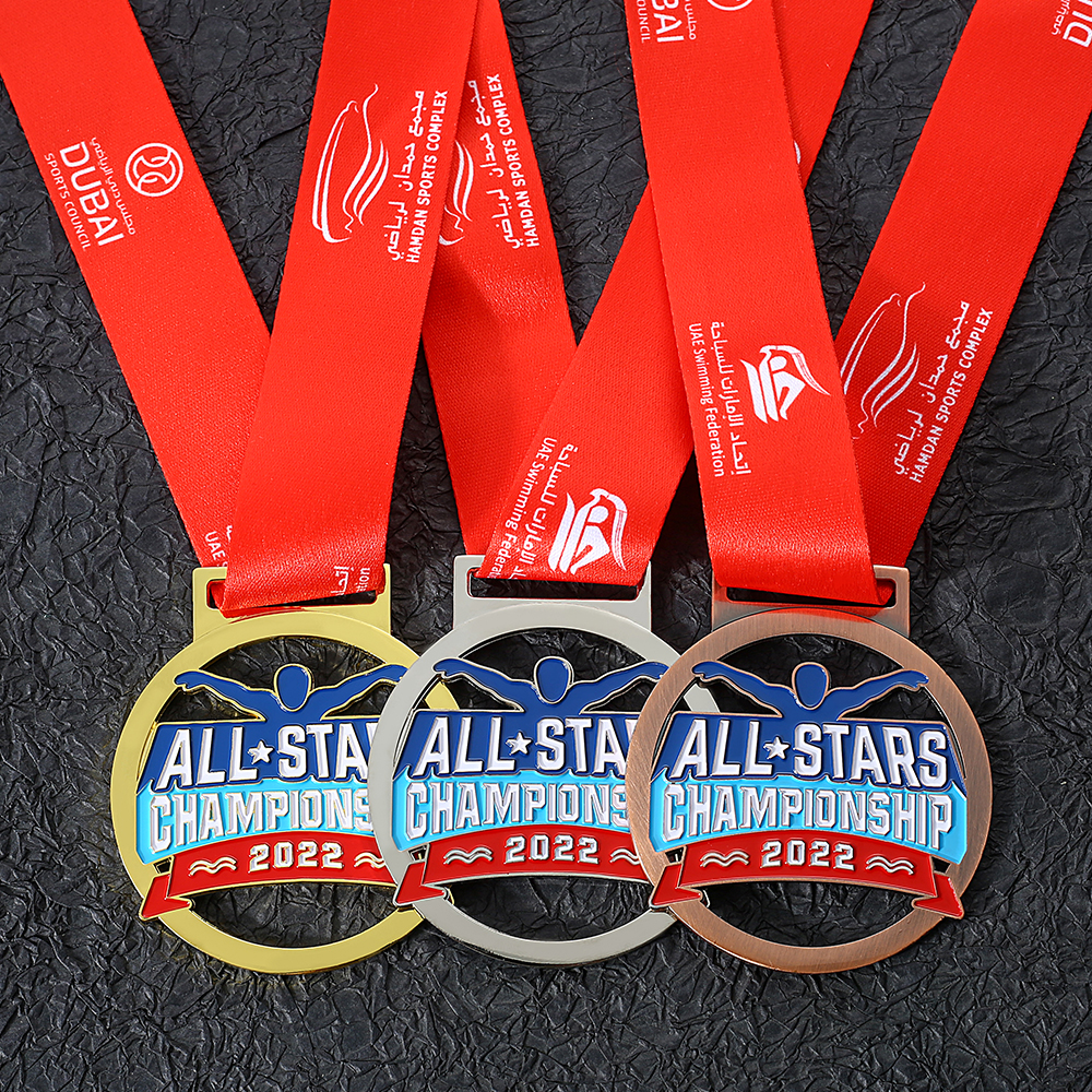 Medalla de natación personalizada