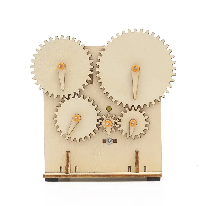 3D Wooden Puzzle STEM DIY Assembly Electric Gear Drive Modelo Mecânico Física Ciência Experiment Brinquedos Para Crianças