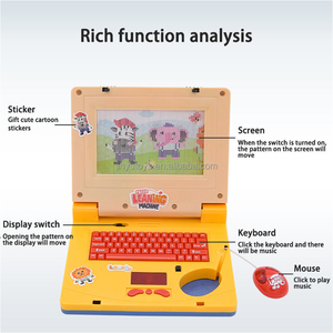 Neuankömmling Computer Spielzeug Laptop LED-Bildschirm Kinder Kinder Pädagogische Früher ziehung Spielzeug Lernmaschine Mit Tastatur