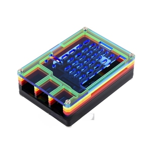 Regenbogen-Acryl gehäuse für Raspberry Pi 5, buntes durchscheinen des Acryl gehäuse, unterstützt die Installation des offiziellen aktiven Kühlers - Product Image 1