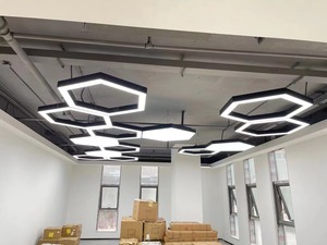 RGB Emittierende Farbe LED Sechseckiges Licht Nahtlose Aluminium-LED-Decken leuchte für Büro-und Laden beleuchtung - Product Image 6
