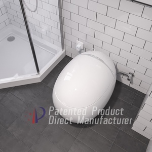 Yumurta şekli akıllı Wc tuvalet zemin üstü kase kolay temiz dayanıklı uzaktan kumanda gelişmiş çeşitli bide akıllı tuvalet içerir - Product Image 2