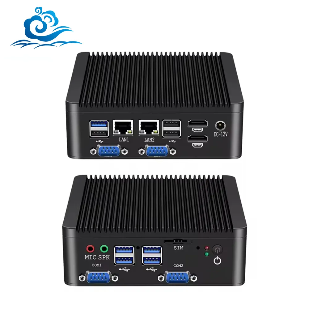 Intel J4125 N4000 Bộ Vi Xử Lý Mini PC 12V 8G RAM 240G SSD Win10 11 Ubuntu Không Quạt Công Nghiệp Máy Tính Để Bàn Minipc Computadoras Máy Tính