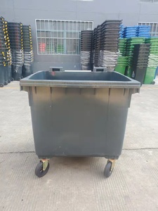 塑料垃圾桶1100L大型垃圾桶移动式可重复使用垃圾桶 - Product Image 4