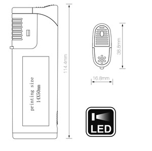厂家价格定制大尺寸打火机带发光二极管打火机 - Product Image 6
