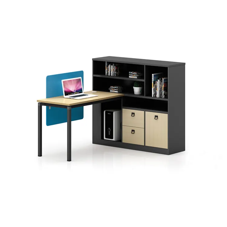 Fashion Design Office Cubicle Single Person Office Desks And Workstations With Cabinet