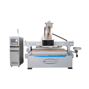Mesa de trabajo de 2100x3000mm para fabricación de puertas de madera, máquina cnc con carga automática, mesa de descarga - Product Image 3