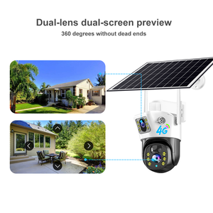 Yeni Verto Dual çift Len 4MP güneş akülü kamera güneş enerjisi CCTV 4G IP PTZ çift Lens kamera - Product Image 3