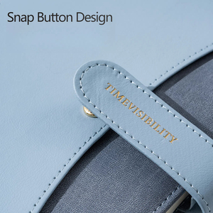 Impresión personalizada más nuevo Cahiers diario con almacenamiento de archivos bolsillo botón a presión Diseño doble capa cuero cuaderno A5 para oficina - Product Image 2