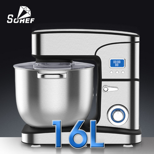 Thương mại 16L điện đứng máy trộn thực phẩm hiển thị kỹ thuật số thiết bị nhà bếp với bột móc để trộn bột bột bánh pizza batters - Product Image 3