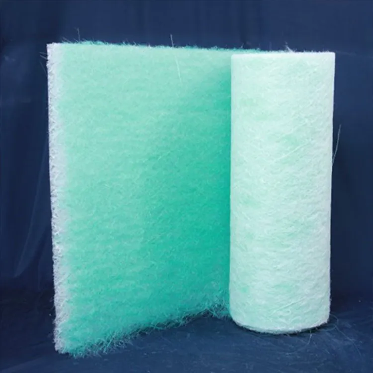 G3 G4 Pré filtre à air Matériau de filtre à poussière en fibre de verre vert pour la cabine de pulvérisation de peinture et le filtre de plafond