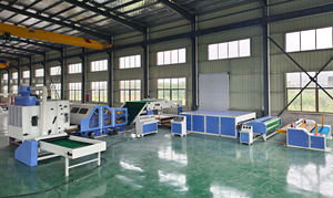 Vlies-Polyesterfaser-Watte Thermal Bonded Padding Making Machine Produktions linie für Heim textilien - Product Image 2