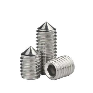 Atacadista Preço Fábrica Direto Aço Inoxidável Allen Hex Hexagon <span class=keywords><strong>Socket</strong></span> <span class=keywords><strong>Set</strong></span> <span class=keywords><strong>Screw</strong></span> <span class=keywords><strong>Cone</strong></span> <span class=keywords><strong>Point</strong></span> Grub <span class=keywords><strong>Screw</strong></span> Bolt