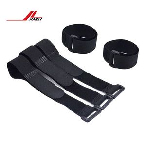 สายรัดตีนตุ๊กแกแบบนุ่มเป็นมิตรกับสิ่งแวดล้อม พิมพ์โลโก้ได้ ติดด้านหลังกับด้านหลัง แบบสองด้าน สีดำ ทำจากไนลอน สำหรับรองเท้า - Product Image 1