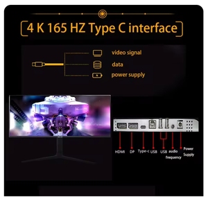Haijing หน้าจอคอมพิวเตอร์34นิ้ว4K 165Hz, จอแสดงผลกว้าง144Hz wqhd Desktop LED Gamer dp/ 3440*1440 - Product Image 6
