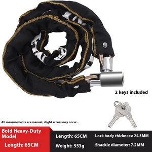 Xách tay thực tế Xe Đạp Khóa chống trộm chuỗi khóa chuỗi khóa thuộc tính phù hợp cho người đi để thực hiện - Product Image 6