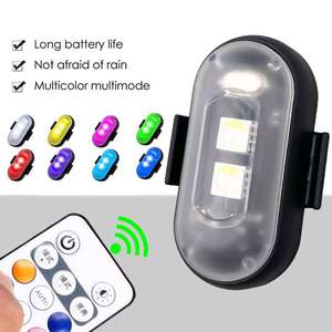 リモコン付きの新しいLED RGB点滅警告灯防水USB充電屋外ナイトナビゲーション航空機ドローンライト - Product Image 1