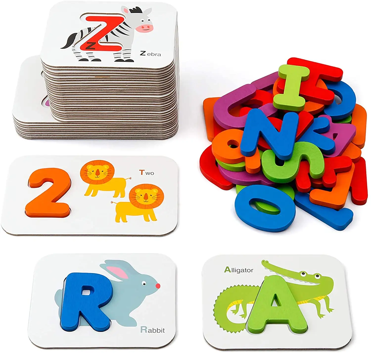Educational Wood Games Newest Wooden Letters Numbers Matching Puzzle Game Montessori Educational Spelling Puzzle Game