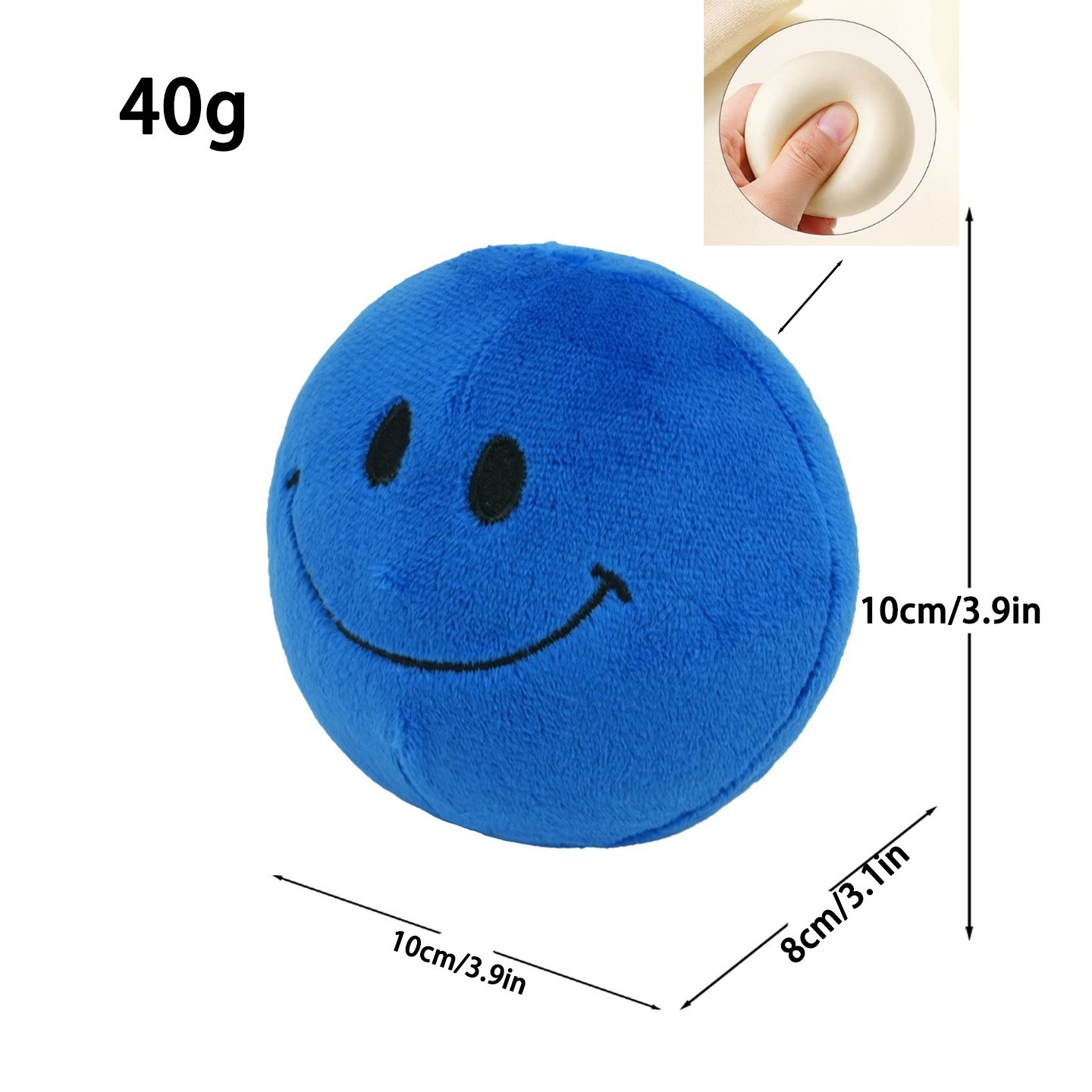 #Petit oreiller sourire bleu 9-10 cm