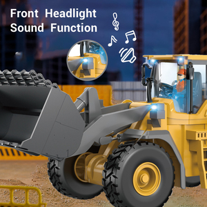Hot 2.4G điện đa chức năng 9ch RC máy xúc xây dựng xe tải kỹ thuật phương tiện giáo dục đồ chơi cho trẻ em sạc - Product Image 5