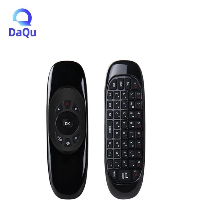 Беспроводная клавиатура Shenzhen Daqu 2,4G Mini Air Fly Mouse C120 со встроенным аккумулятором для ТВ-приставки Android с дистанционным управлением
