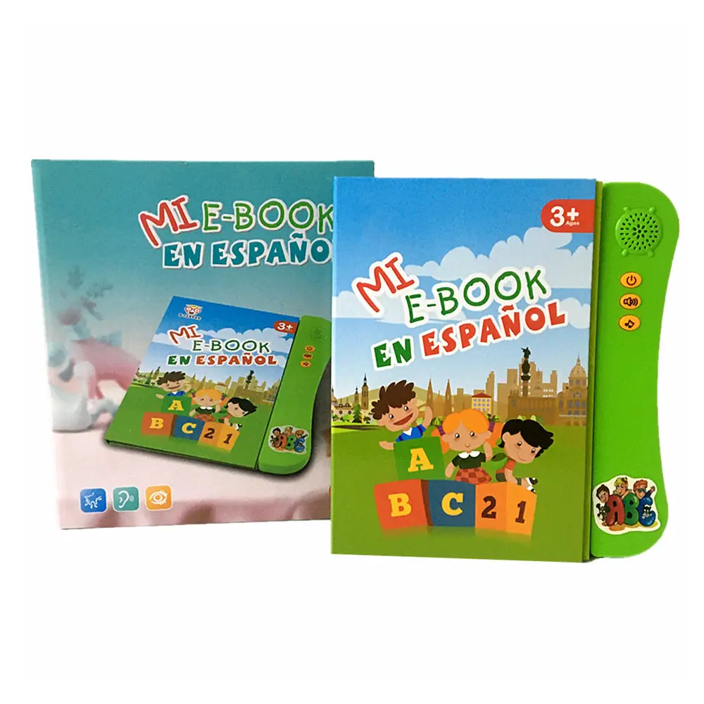 Libro Electrónico en español para niños, lectura táctil, sonido parlante, educativo en línea