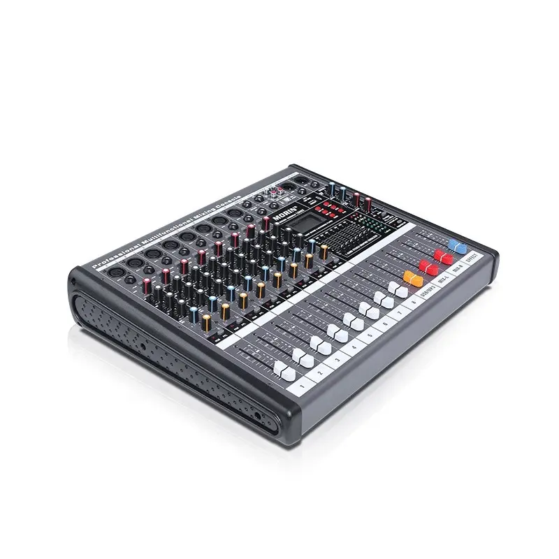 Utilisé pour Stage Performance Line Array Haut-parleurs 90V-270V Console de mixage professionnelle à 8 canaux Table de mixage professionnelle