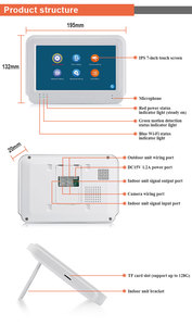 Tuya WiFi 7 Inch 1080P HD Video Interphone <strong>System</strong> Waterproof 3 <strong>Button</strong> Doorbell Camera Wired Video <strong>Intercom</strong> for Apartments. - Product Image 3