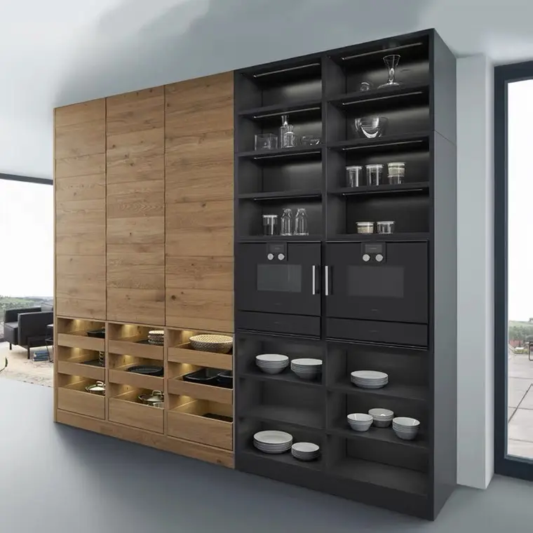 บ้านเฟอร์นิเจอร์อเมริกันปั่นตู้ครัวเกาะโมเดิร์นฟรีออกแบบตู้ครัวพร้อมอุปกรณ์เสริม