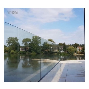TAKA Top Sell Rahmenlose Glas balustrade U Aluminium Kanal klemme Handläufe Schlecht/Balkon Glas geländer Handlauf
