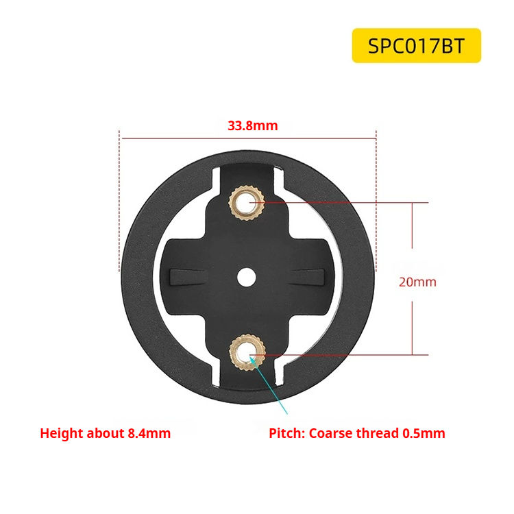 2 (Bryton) Distancia entre orificios: 20 mm