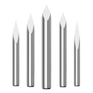 4mm Three Edged Engraving Bit Carbide <strong>3</strong> Faces Carving Tools Woodworking Cnc <strong>Cutter</strong> for Metal Acrylic Stone - Product Image 6
