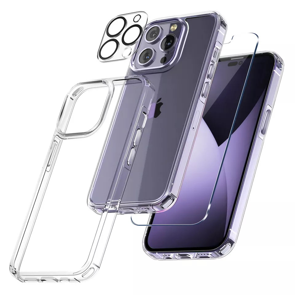 กระจกเลนส์ 1 ชิ้น + กระจกหน้าจอ 1 ชิ้น + เคสโทรศัพท์ 1 ชิ้น