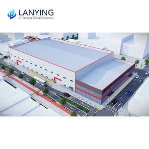 Chi phí thấp kim loại tòa nhà công nghiệp nhà xưởng & nhà máy sắt đỏ thép xây dựng nhà tiền chế với văn phòng - Product Image 1