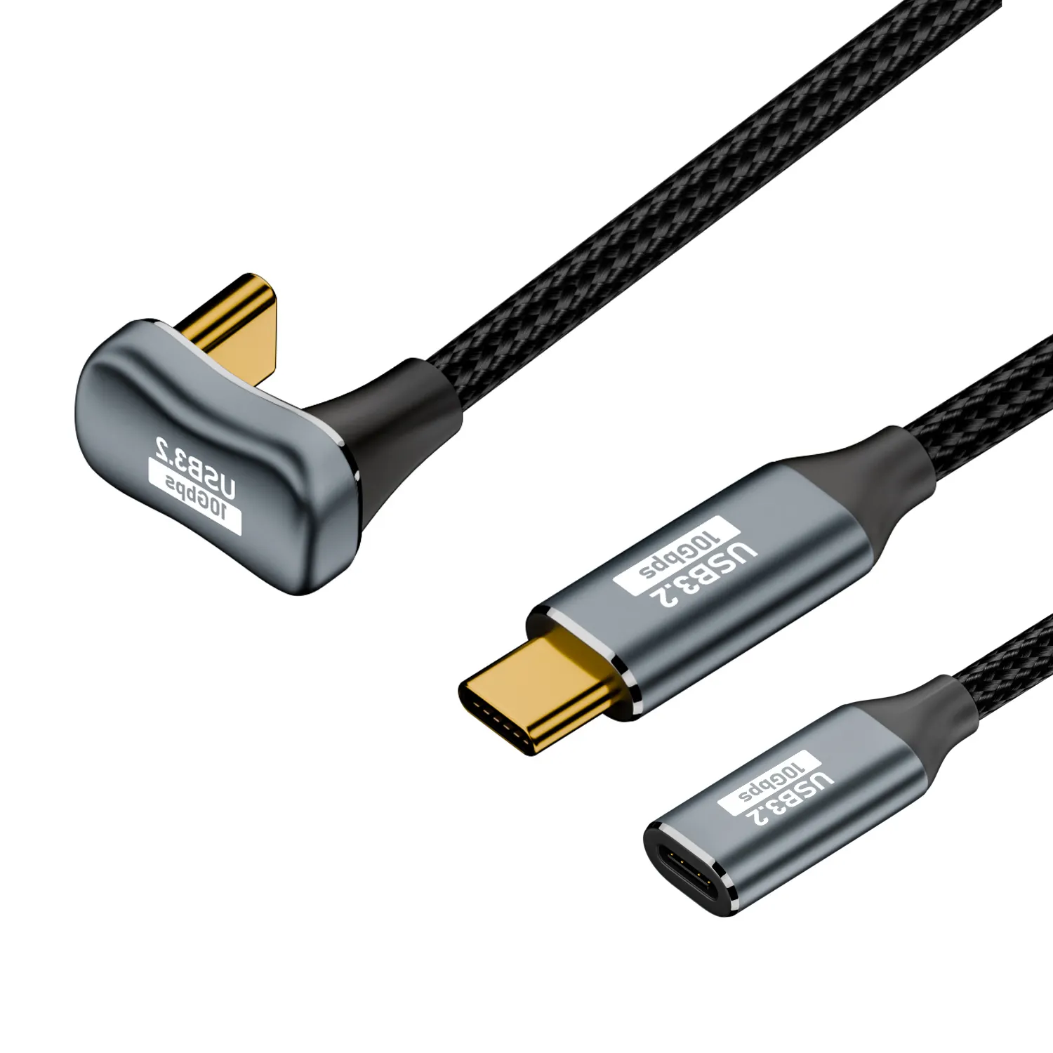 5A 100W 4K rápido USB C U forma Cable de datos tipo C hembra a macho carga rápida para proyección de pantalla/VR Sata auricular teléfono