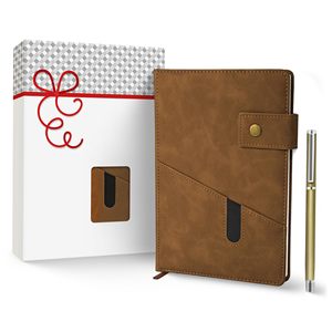 DDP spedizione di imballaggi personalizzati per importazione notebook semi executive diary 2025 A5 con copertina rigida in pelle rossa notebook con spago