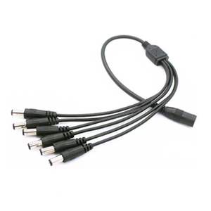 <strong>1</strong> to 6 Way <strong>2</strong>.1x5.<strong>5</strong> Mm/<strong>2</strong>.5x5.<strong>5</strong> mm DC Splitter Cable with 12V 5521 Female to Male Jack Plug Power Cable - Product Image 5