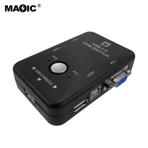 New Model 2 Port <strong>KVM</strong> VGA <strong>Switch</strong> Box 1920 X 1440 USB 2.0 2-Port Manual <strong>KVM</strong> <strong>Switch</strong> for Desktop Placement