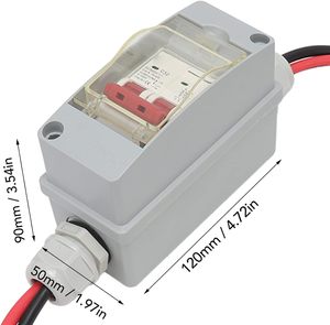 サーキットブレーカーMCB2 P DC 500V 32A入力出力DC切断スイッチ、IP65配電ボックス付き (ケーブルおよびPVコネクタ付き) - Product Image 3