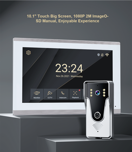 Tuya 10 pulgadas Wifi Intercom Monitor 1080P Video Phone Door Bell Detección de movimiento Grabación de video Pantalla grande Sistema de intercomunicación inteligente - Product Image 2