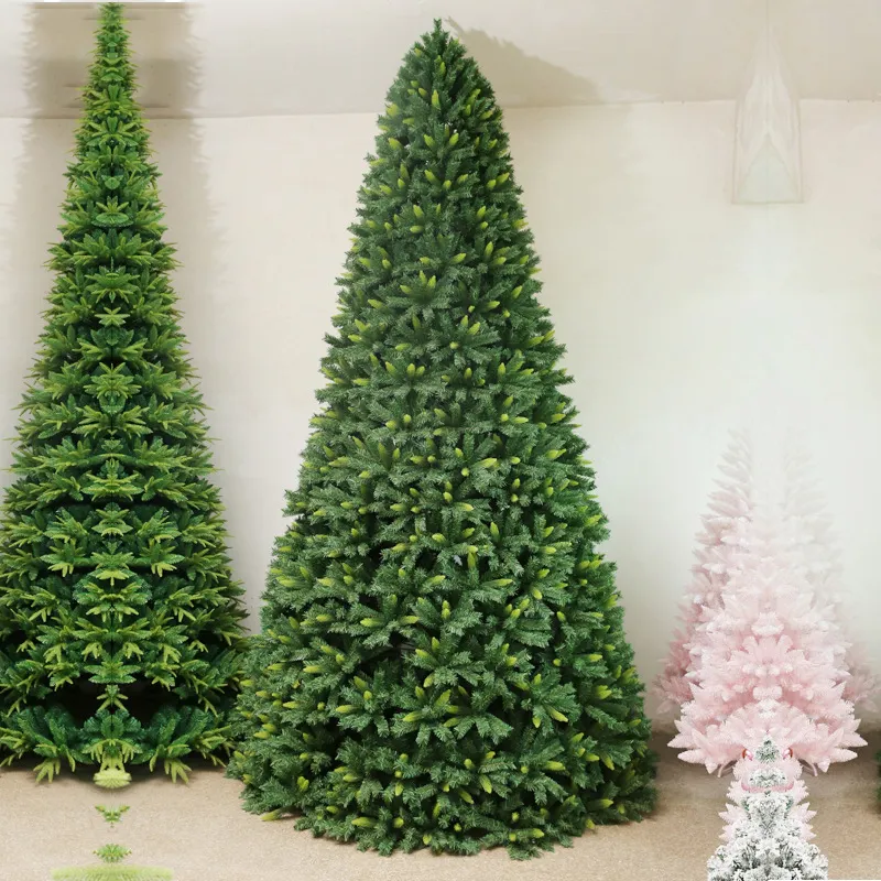 Venta al por mayor personalizado 12ft PVC PE gran árbol de Navidad artificial al aire libre