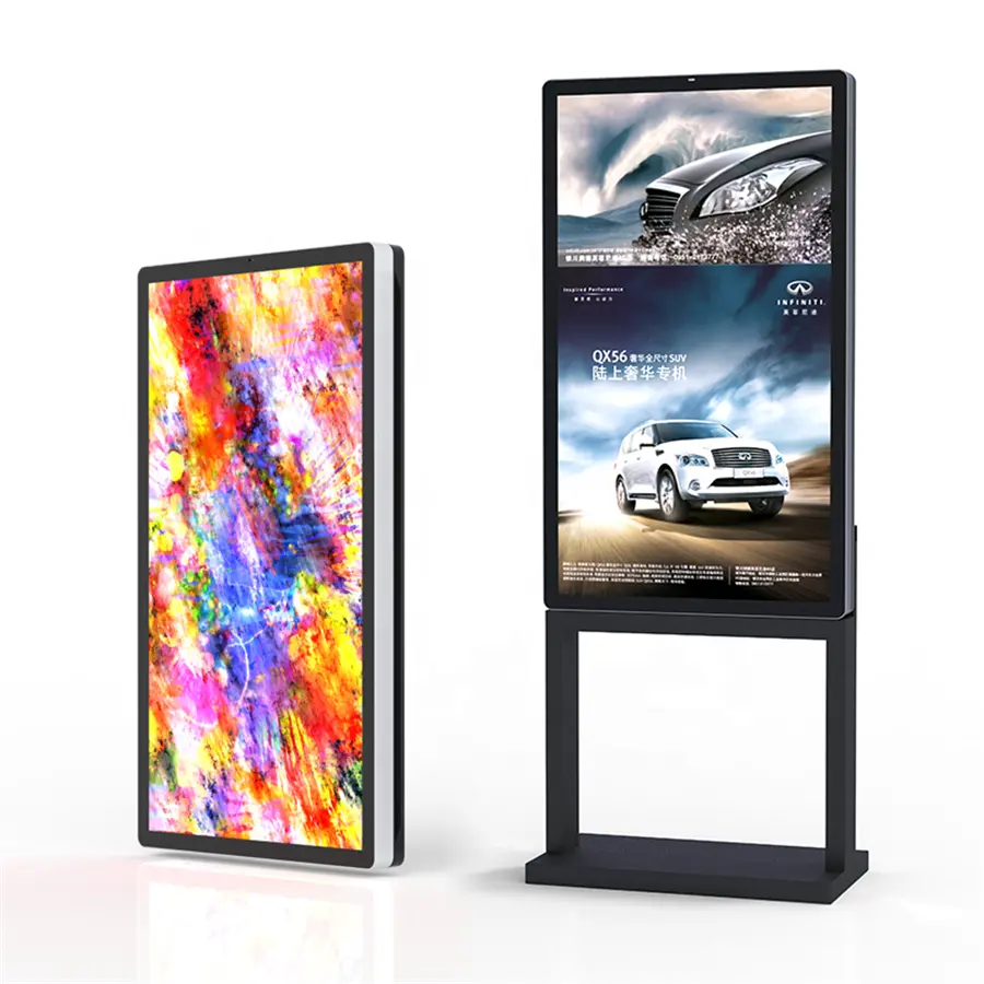 Pantalla táctil de alto brillo para exteriores, pantalla LCD para publicidad, montaje en pared de vídeo, 32, 43, 49, 55, 65, 75, 86 pulgadas