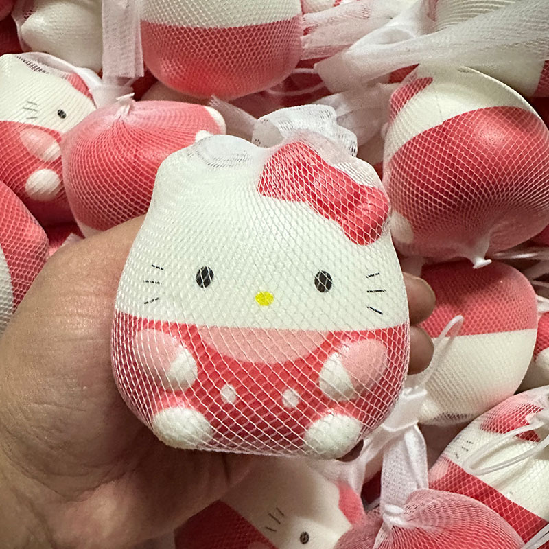 Cartoon cat 6cm-mesh bag
