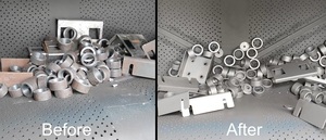 Toplu küçük parçalar için havasız çelik bilyeli temizleyici otomatik kumlama makinesi - Product Image 6