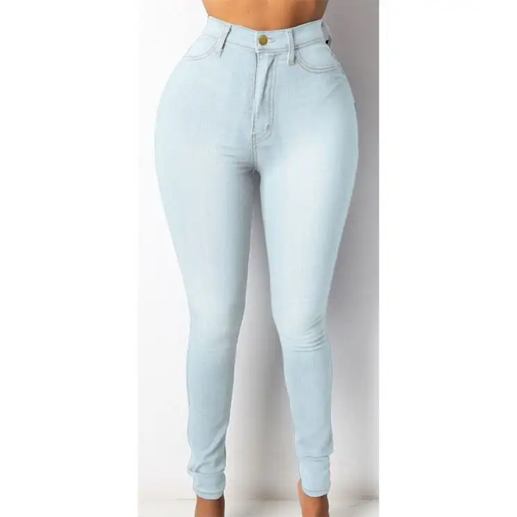 2024 женские джинсовые брюки новые эластичные джинсовые брюки с высокой талией узкие джинсы S M L XL XXL повседневные смягчитель с высокой талией трикотажные принятые