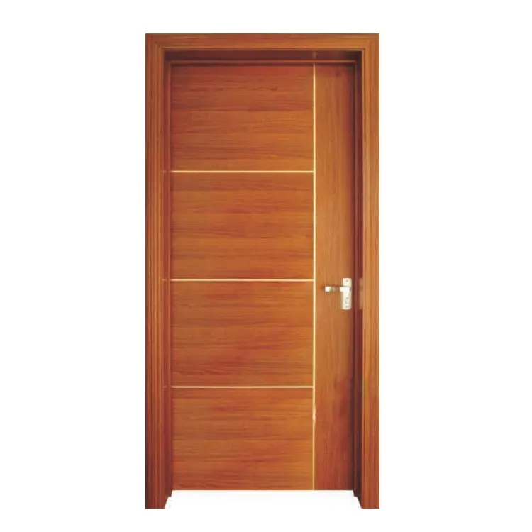 Porte intérieure de décoration en bois massif de haute qualité porte de conception minimaliste moderne porte ignifuge