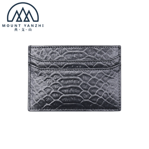 Tarjetero de piel auténtica con diseño de pitón de lujo y logotipo personalizado, tarjetero de piel con diseño de serpiente unisex - Product Image 3