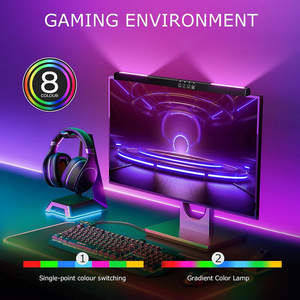 Современный беспроводной RGB светодиодный монитор световой бар подвесной дисплей экран лампа для настольных ПК геймеров черный металлический абажур комнатный использование - Product Image 5