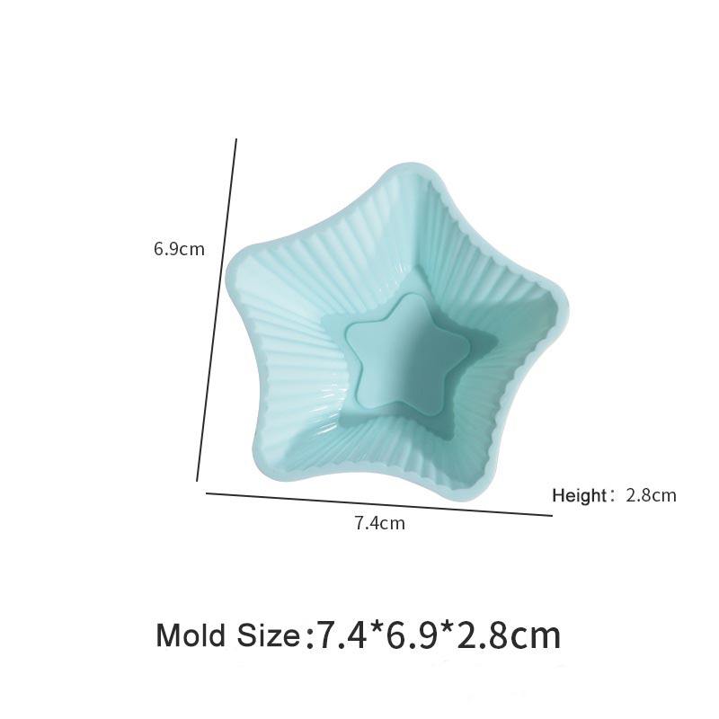 Molde para muffins con pentagrama azul cielo